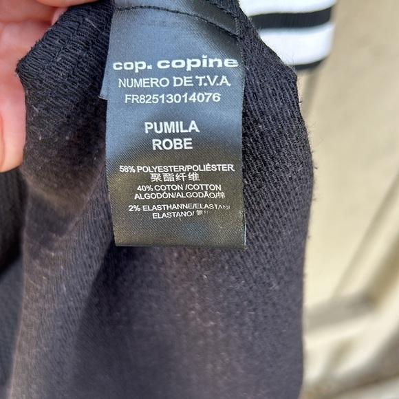 Cop.Copine Women's Pumila Short Sleeve Zip Front Mini Dress Size EU 42 - Picture 6 of 6